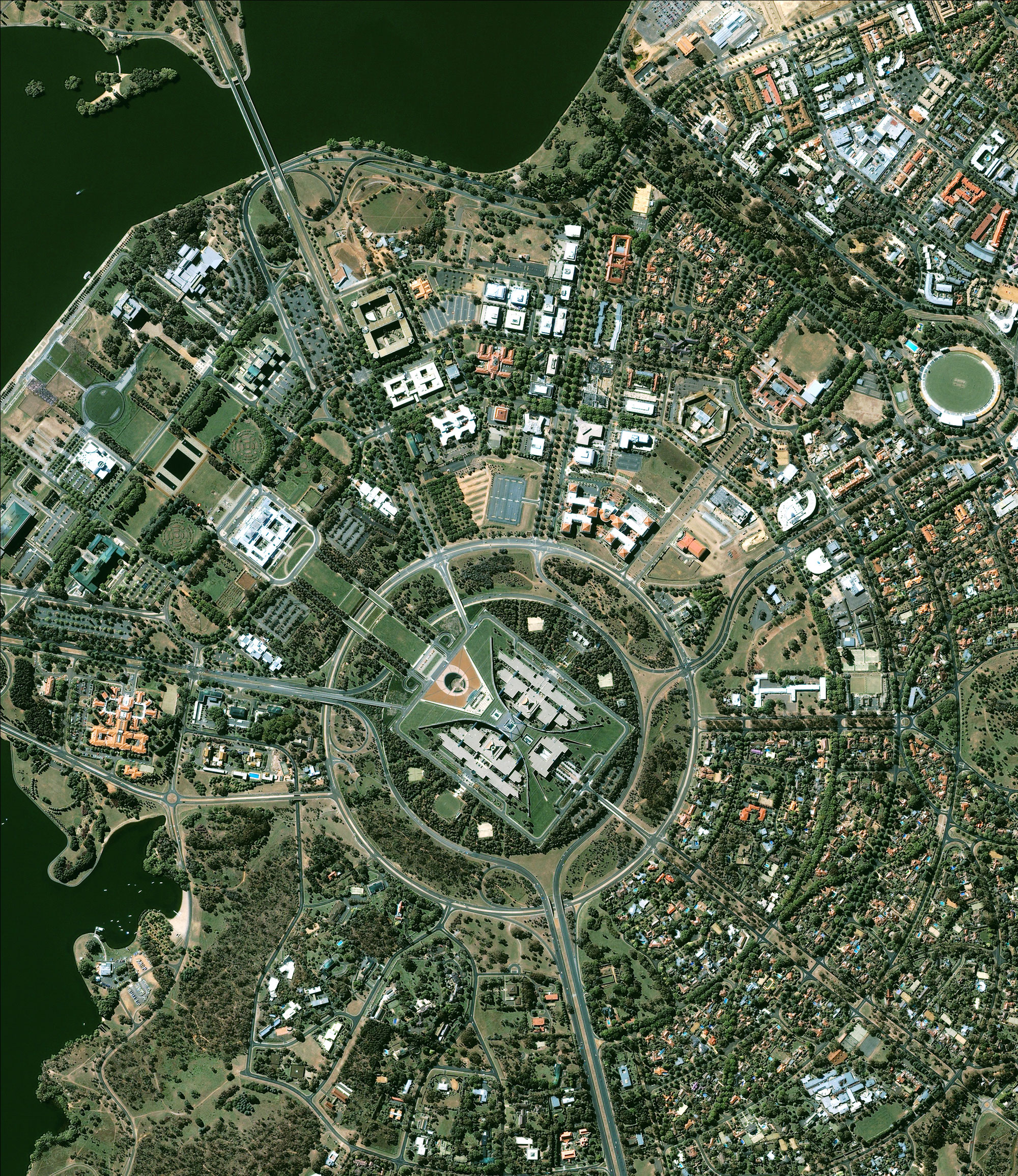 Канберра планировка города