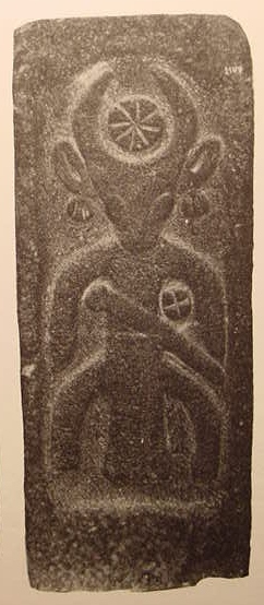 Baal-Adad, From Syria, in Damascus Museum. Is that the mark of the beast under his arm?